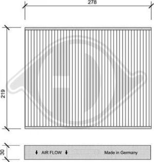 Diederichs DCI0104 - Фильтр воздуха в салоне autosila-amz.com