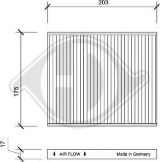 Diederichs DCI0108 - Фильтр воздуха в салоне autosila-amz.com