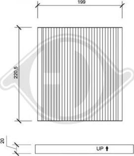 Diederichs DCI0102 - Фильтр воздуха в салоне autosila-amz.com