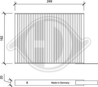 Diederichs DCI0182 - Фильтр воздуха в салоне autosila-amz.com