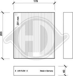 Diederichs DCI0124 - Фильтр воздуха в салоне autosila-amz.com