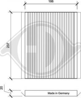 Diederichs DCI0171 - Фильтр воздуха в салоне autosila-amz.com