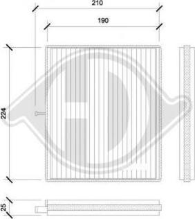 Diederichs DCI0841 - Фильтр воздуха в салоне autosila-amz.com