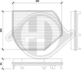 Diederichs DCI0800 - Фильтр воздуха в салоне autosila-amz.com