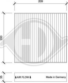 Diederichs DCI0248 - Фильтр воздуха в салоне autosila-amz.com