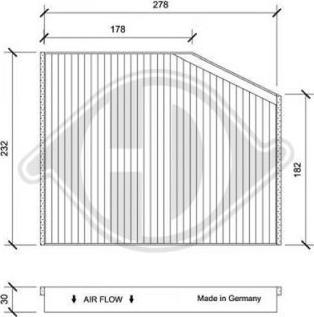 Diederichs DCI0255 - Фильтр воздуха в салоне autosila-amz.com