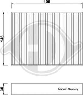 Diederichs DCI0258 - Фильтр воздуха в салоне autosila-amz.com