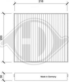 Diederichs DCI0230 - Фильтр воздуха в салоне autosila-amz.com