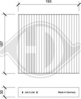 Diederichs DCI0238 - Фильтр воздуха в салоне autosila-amz.com