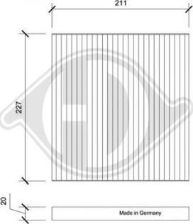 Diederichs DCI0229 - Фильтр воздуха в салоне autosila-amz.com