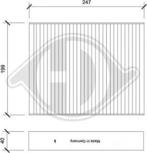 Diederichs DCI0226 - Фильтр воздуха в салоне autosila-amz.com