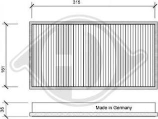 Diederichs DCI1049 - Фильтр воздуха в салоне autosila-amz.com