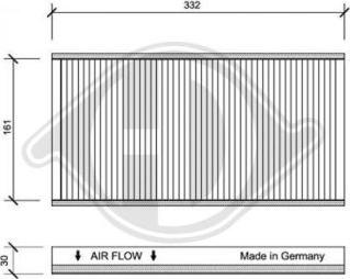 Diederichs DCI1068 - Фильтр воздуха в салоне autosila-amz.com