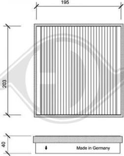 Diederichs DCI1067 - Фильтр воздуха в салоне autosila-amz.com