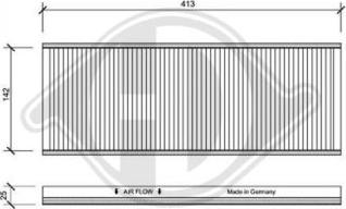 Diederichs DCI1004 - Фильтр воздуха в салоне autosila-amz.com