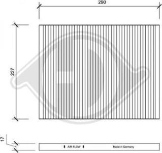 Diederichs DCI1003 - Фильтр воздуха в салоне autosila-amz.com