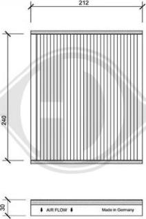 Diederichs DCI1087 - Фильтр воздуха в салоне autosila-amz.com