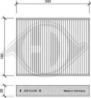 Diederichs DCI1074 - Фильтр воздуха в салоне autosila-amz.com