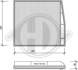 Diederichs DCI1078 - Фильтр воздуха в салоне autosila-amz.com