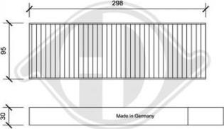 Diederichs DCI1192S - Фильтр воздуха в салоне autosila-amz.com