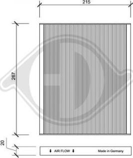 Diederichs DCI1149 - Фильтр воздуха в салоне autosila-amz.com