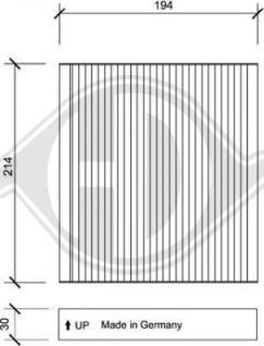 Diederichs DCI1143 - Фильтр воздуха в салоне autosila-amz.com