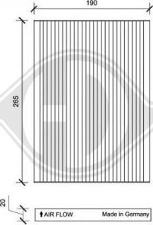 Diederichs DCI1153 - Фильтр воздуха в салоне autosila-amz.com