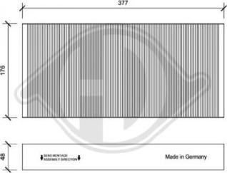 Diederichs DCI1152 - Фильтр воздуха в салоне autosila-amz.com