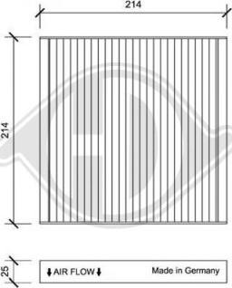 Diederichs DCI1162 - Фильтр воздуха в салоне autosila-amz.com