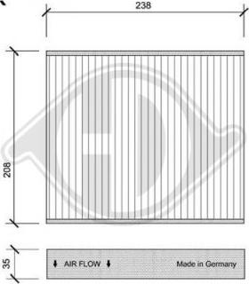 Diederichs DCI1103 - Фильтр воздуха в салоне autosila-amz.com