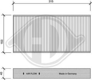 Diederichs DCI1112 - Фильтр воздуха в салоне autosila-amz.com