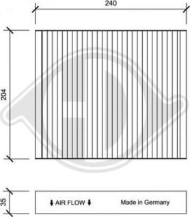 Diederichs DCI1187 - Фильтр воздуха в салоне autosila-amz.com