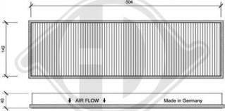 Diederichs DCI1135 - Фильтр воздуха в салоне autosila-amz.com