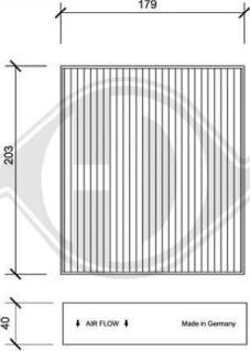 Diederichs DCI1124 - Фильтр воздуха в салоне autosila-amz.com