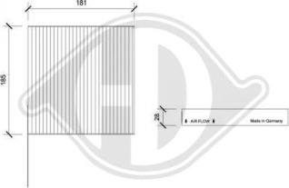 Diederichs DCI1123-1 - Фильтр воздуха в салоне autosila-amz.com