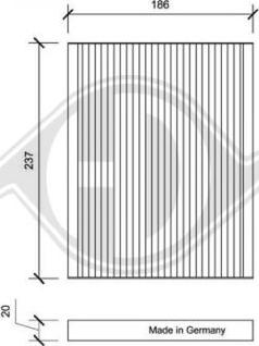 Diederichs DCI1171 - Фильтр воздуха в салоне autosila-amz.com