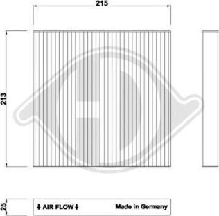 Diederichs DCI1262 - Фильтр воздуха в салоне autosila-amz.com