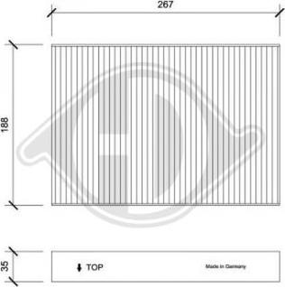 Diederichs DCI1210 - Фильтр воздуха в салоне autosila-amz.com