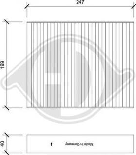 Diederichs DCI1226 - Фильтр воздуха в салоне autosila-amz.com