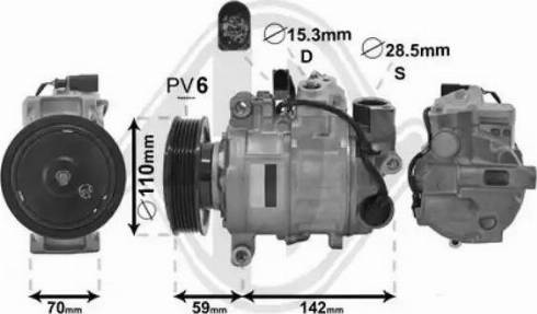 Diederichs DCK1080 - Компрессор кондиционера autosila-amz.com