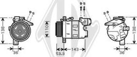 Diederichs DCK1104 - Компрессор кондиционера autosila-amz.com