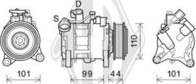 Diederichs DCK1137 - Компрессор кондиционера autosila-amz.com