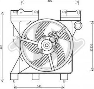 Diederichs DCL1067 - Вентилятор, охлаждение двигателя autosila-amz.com