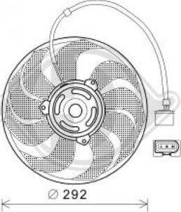 Diederichs DCL1002 - Вентилятор, охлаждение двигателя autosila-amz.com