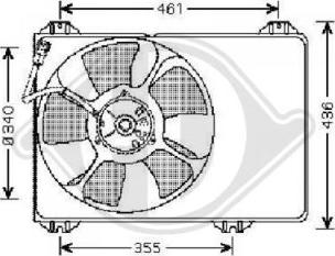 Diederichs DCL1195 - Вентилятор, охлаждение двигателя autosila-amz.com