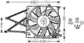 Diederichs DCL1147 - Вентилятор, охлаждение двигателя autosila-amz.com