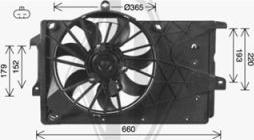 Diederichs DCL1162 - Вентилятор, охлаждение двигателя autosila-amz.com