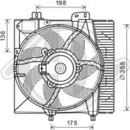 Diederichs DCL1170 - Вентилятор, охлаждение двигателя autosila-amz.com