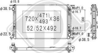 Diederichs DCM1490 - Радиатор, охлаждение двигателя autosila-amz.com