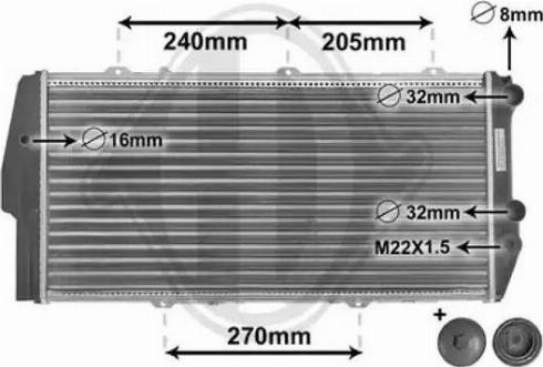 Diederichs DCM1422 - Радиатор, охлаждение двигателя autosila-amz.com